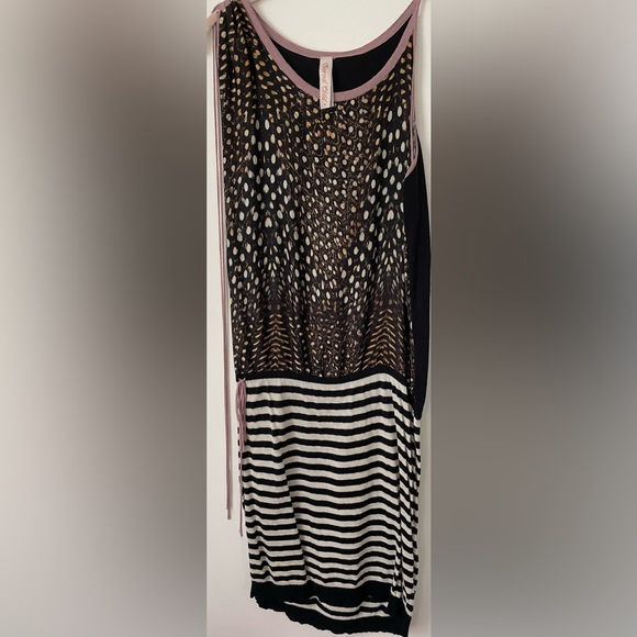 Eternal Child Sleeveless Mixed Pattern and Fabric Dress - Picture 2 of 9